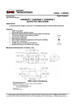 124NQ035-1 Datasheet PDF Sangdest Microelectronic (Nanjing) Co., Ltd