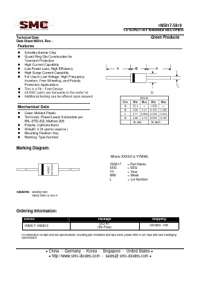 1N5818 Datasheet PDF Sangdest Microelectronic (Nanjing) Co., Ltd