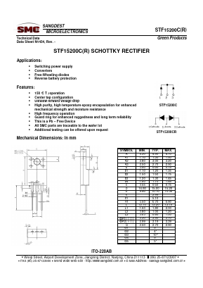 STF15200C Datasheet PDF Sangdest Microelectronic (Nanjing) Co., Ltd