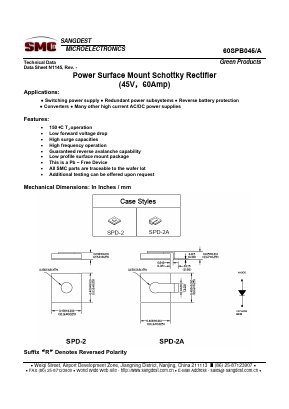 60SPB045A Datasheet PDF Sangdest Microelectronic (Nanjing) Co., Ltd