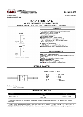 RL101 Datasheet PDF Sangdest Microelectronic (Nanjing) Co., Ltd