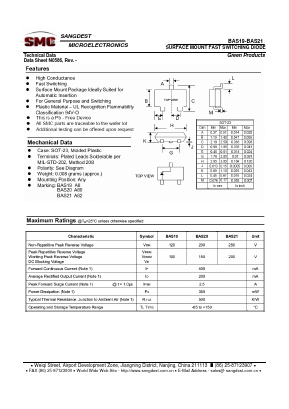 BAS20 Datasheet PDF Sangdest Microelectronic (Nanjing) Co., Ltd