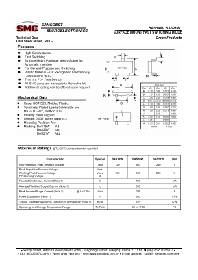BAS20W Datasheet PDF Sangdest Microelectronic (Nanjing) Co., Ltd