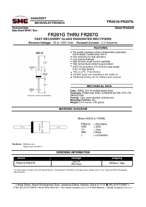 FR201G Datasheet PDF Sangdest Microelectronic (Nanjing) Co., Ltd