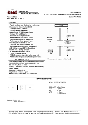 15KPA100C Datasheet PDF Sangdest Microelectronic (Nanjing) Co., Ltd