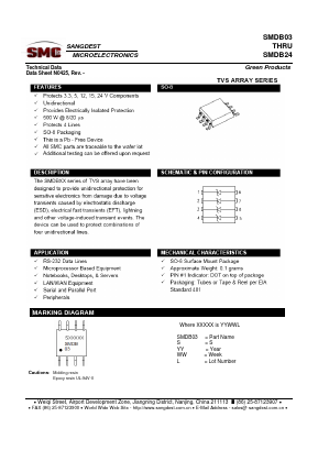 SMDB05 Datasheet PDF Sangdest Microelectronic (Nanjing) Co., Ltd