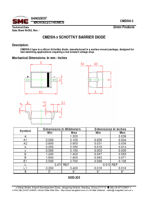 CMDSH-3 Datasheet PDF Sangdest Microelectronic (Nanjing) Co., Ltd