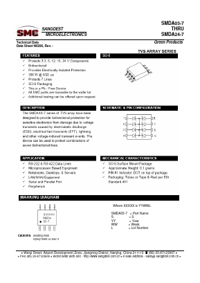 SMDA24-7 Datasheet PDF Sangdest Microelectronic (Nanjing) Co., Ltd