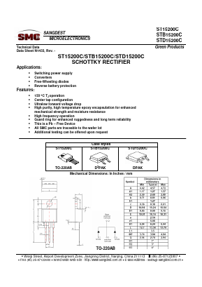 ST15200C Datasheet PDF Sangdest Microelectronic (Nanjing) Co., Ltd