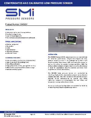 SM5652 Datasheet PDF Silicon Microstructures, Inc.
