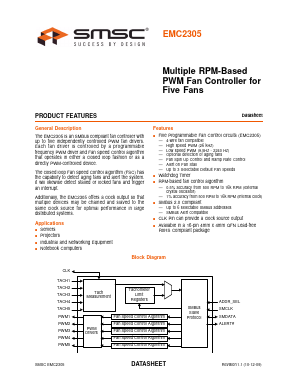 EMC2305-1-AP-TR Datasheet PDF SMSC -> Microchip