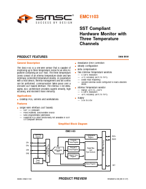 EMC1103-AIZL-TR Datasheet PDF SMSC -> Microchip