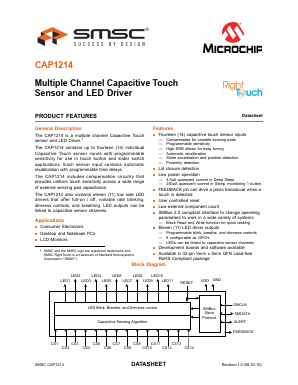 CAP1214-1-EZK-TR Datasheet PDF SMSC -> Microchip