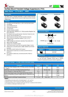 SMAJ110A Datasheet PDF Socay Electornics Co., Ltd.