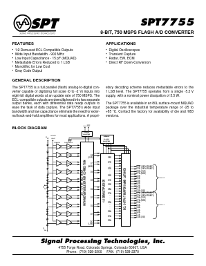 SPT7755 Datasheet PDF Signal Processing Technologies