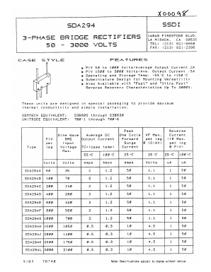 SDA294L Datasheet PDF Solid State Devices, Inc.