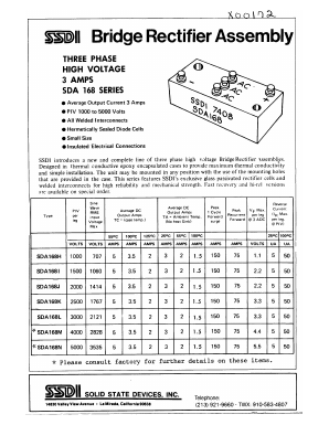 SDA168H Datasheet PDF Solid State Devices, Inc.