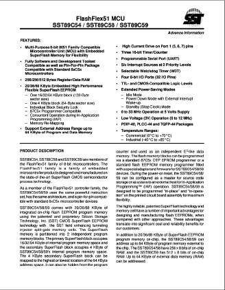 SST89C59 Datasheet PDF Silicon Storage Technology