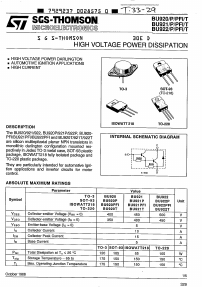 BU922PFI Datasheet PDF STMicroelectronics
