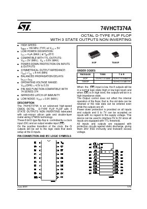 74VHCT374A Datasheet PDF STMicroelectronics