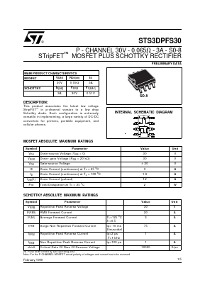 STS3DPFS30 Datasheet PDF STMicroelectronics