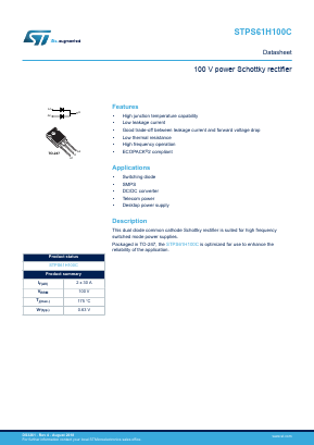 STPS61H100C Datasheet PDF STMicroelectronics