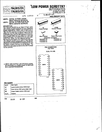 T74LS574 Datasheet PDF STMicroelectronics