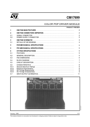 CM17699 Datasheet PDF STMicroelectronics