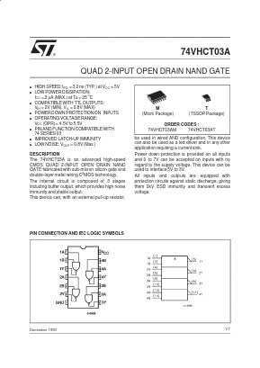 74VHCT03A Datasheet PDF STMicroelectronics