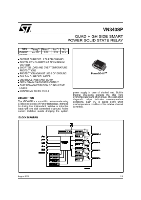 VN340SP Datasheet PDF STMicroelectronics
