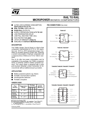 TS861IL Datasheet PDF STMicroelectronics