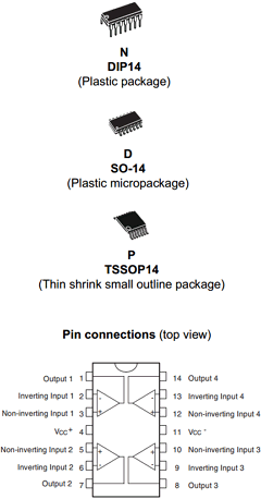 TS924AIP Datasheet PDF STMicroelectronics