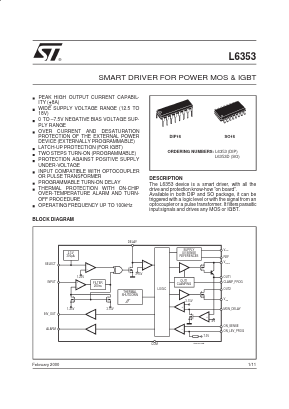 L6353 Datasheet PDF STMicroelectronics