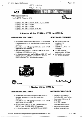 ST6240-KIT/UK Datasheet PDF STMicroelectronics