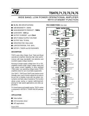 TSH74CPT Datasheet PDF STMicroelectronics