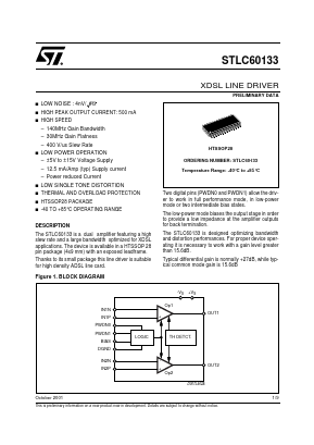 STLC60133 Datasheet PDF STMicroelectronics