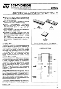 Z8420 Datasheet PDF STMicroelectronics