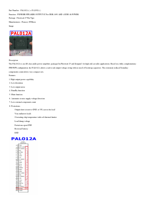 PAL012A Datasheet PDF STMicroelectronics