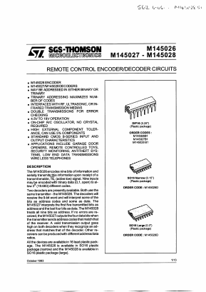 M145028D Datasheet PDF STMicroelectronics