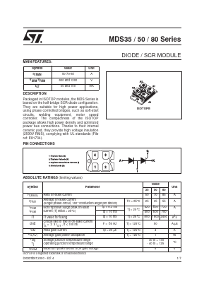 MDS35-800 Datasheet PDF STMicroelectronics