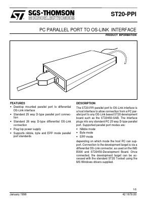ST20-PPI-110 Datasheet PDF STMicroelectronics