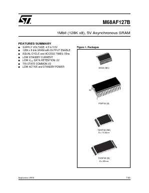 M68AF127BB Datasheet PDF STMicroelectronics