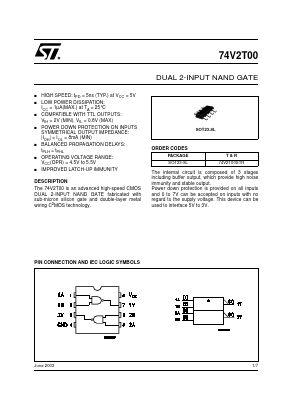 74V2T00STR Datasheet PDF STMicroelectronics