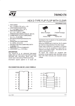 74VHC174_99 Datasheet PDF STMicroelectronics