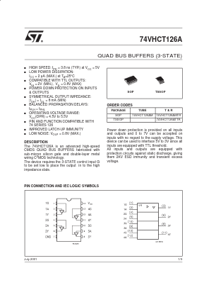 74VHCT126AM Datasheet PDF STMicroelectronics