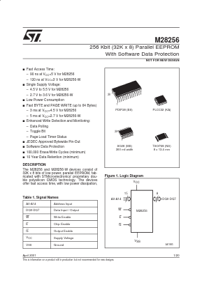 M28256 Datasheet PDF STMicroelectronics