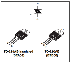 BTA/BTB06-XXXYZRG Datasheet PDF STMicroelectronics