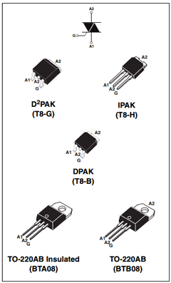 BTB08-XXXSW Datasheet PDF STMicroelectronics