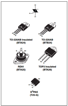 BTA26-600BWRG Datasheet PDF STMicroelectronics