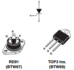 BTW67-XXX Datasheet PDF STMicroelectronics